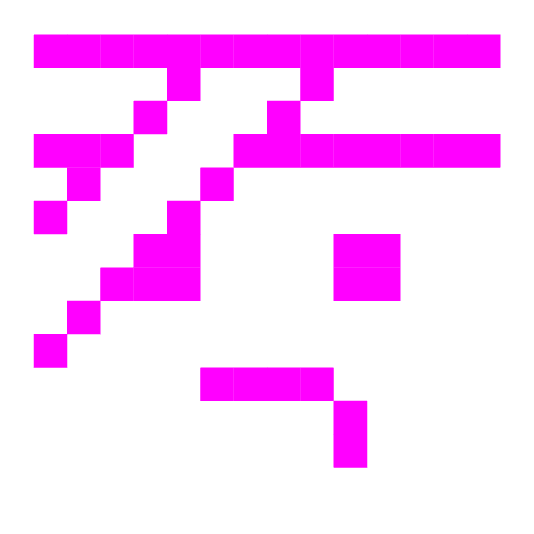 space invader face with head bandage