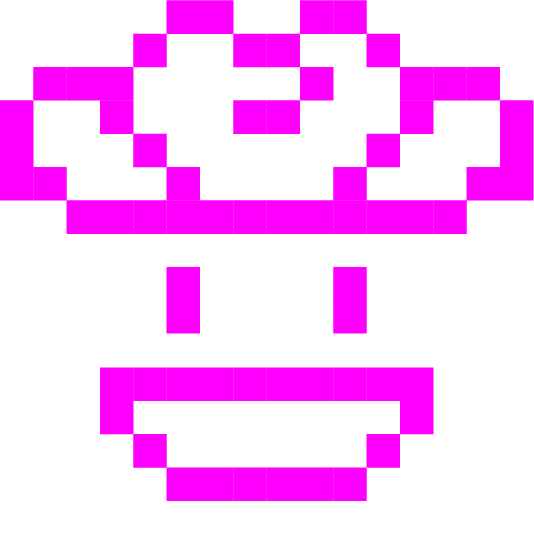 space invader face with cowboy hat