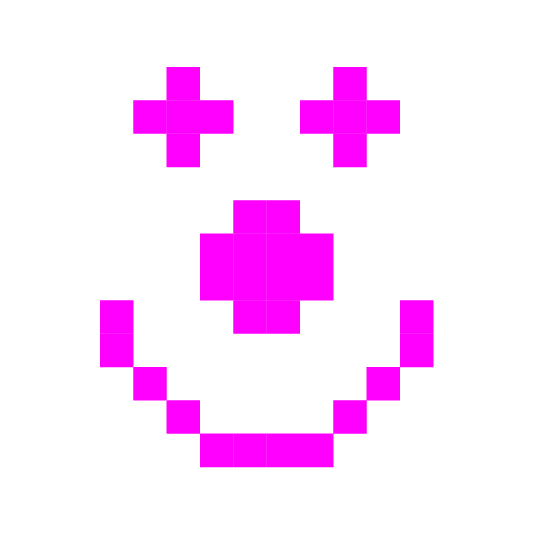 space invader clown face
