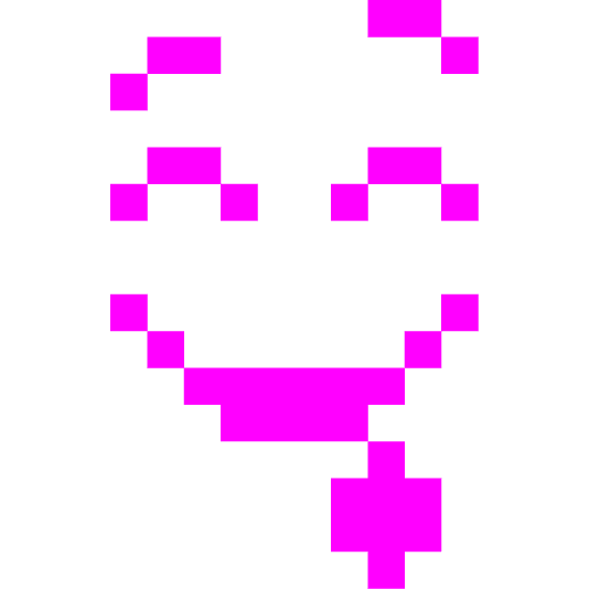 space invader drooling face