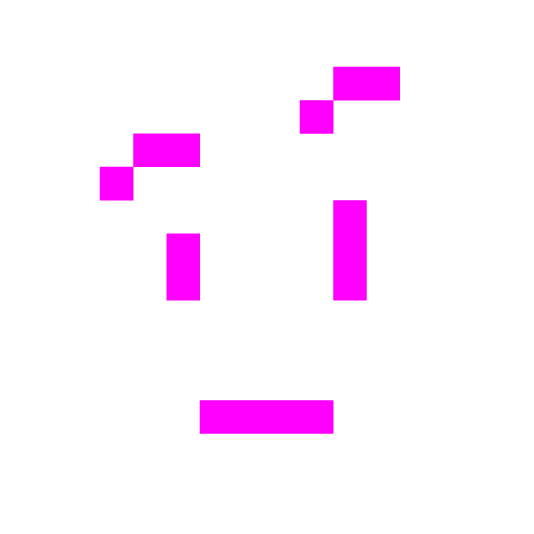 space invader face with raised eyebrow