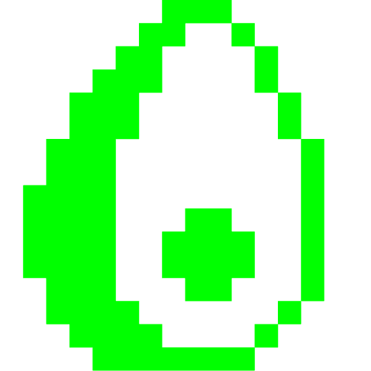 space invader avocado