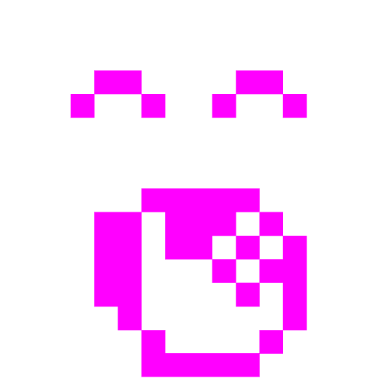 space invader yawning face