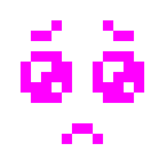 space invader pleading face