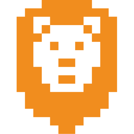 space invader lion face