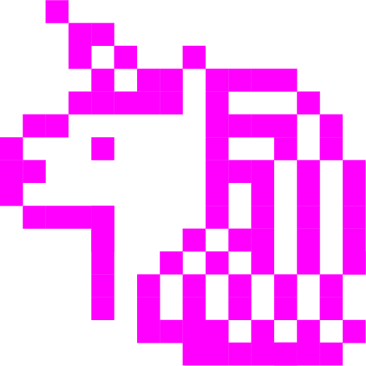 space invader unicorn face