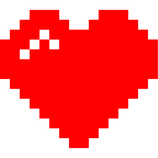 space invader hearts