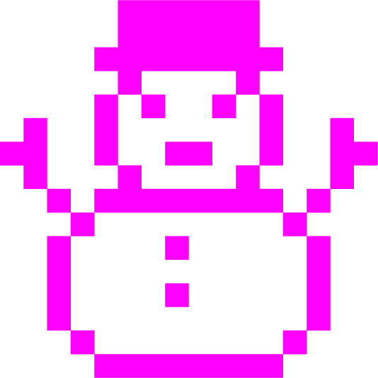 space invader snowman without snow