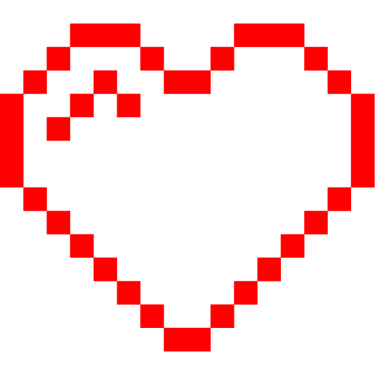space invader heart