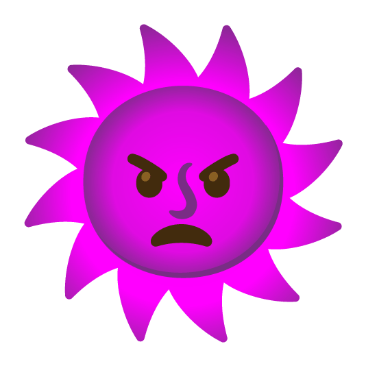imp sun with face