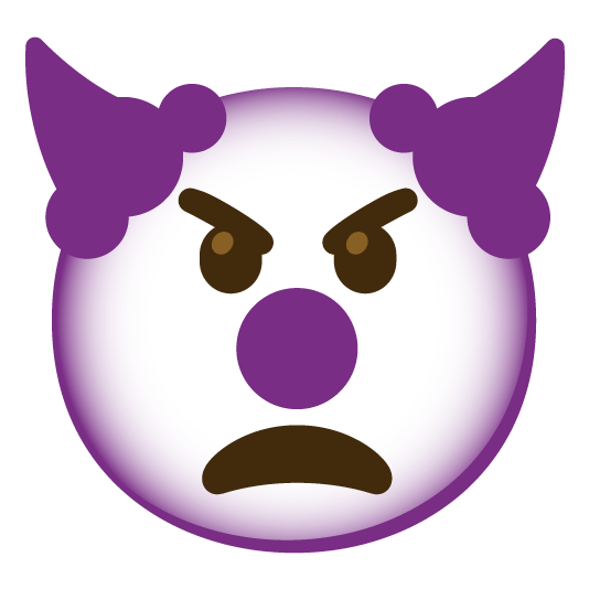 imp clown face