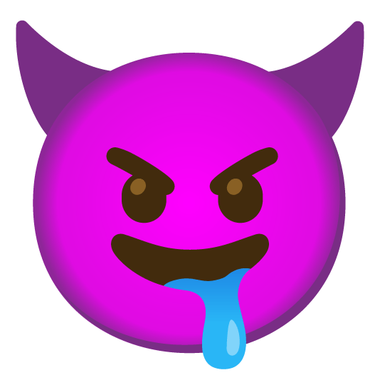 imp drooling face