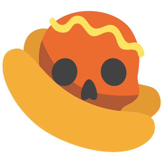 skull hotdog