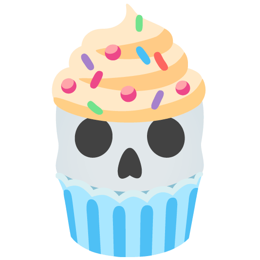 skull cupcake