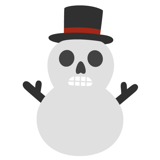 skull snowman without snow