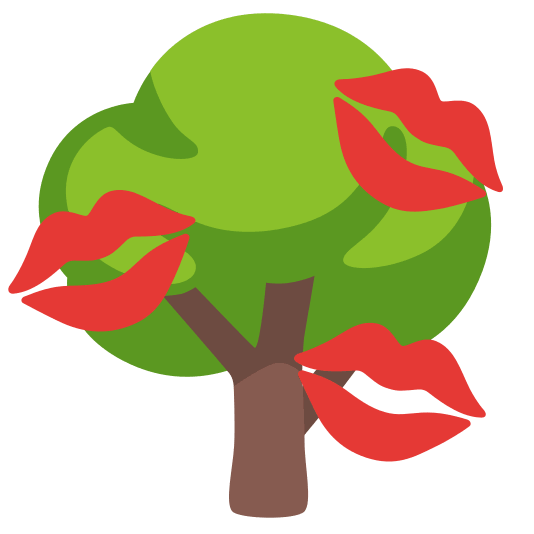 kiss deciduous tree