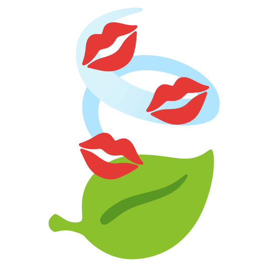 kiss leaves