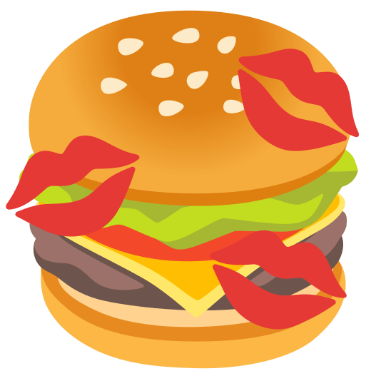 kiss hamburger