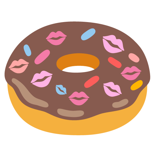 kiss doughnut