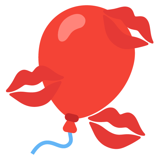 kiss balloon