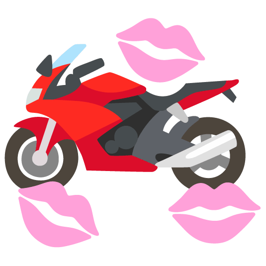 kiss racing motorcycle