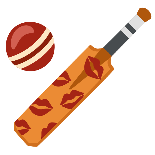kiss cricket bat and ball
