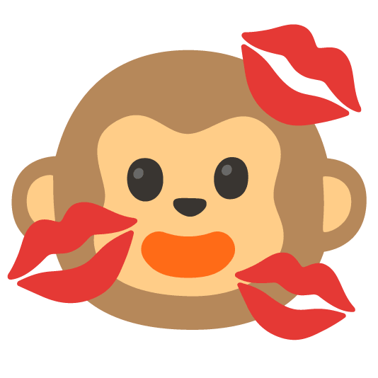 kiss monkey face