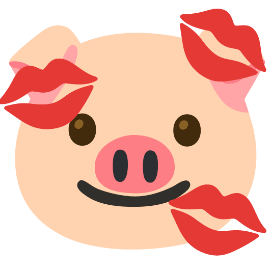kiss pig
