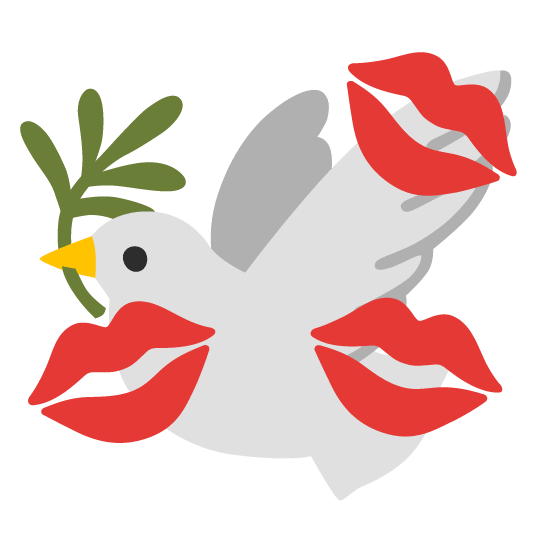 kiss dove of peace