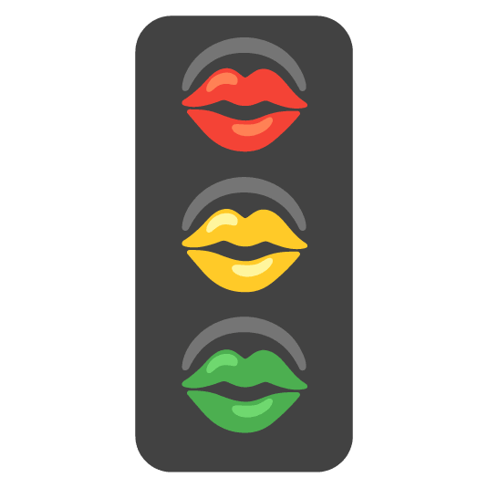 kiss vertical traffic light