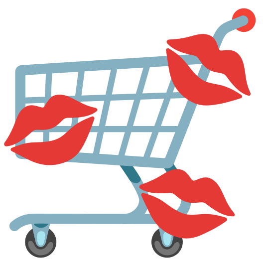kiss shopping trolley