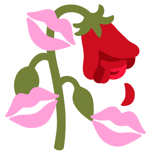 kiss wilted flower