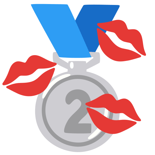 kiss second place medal