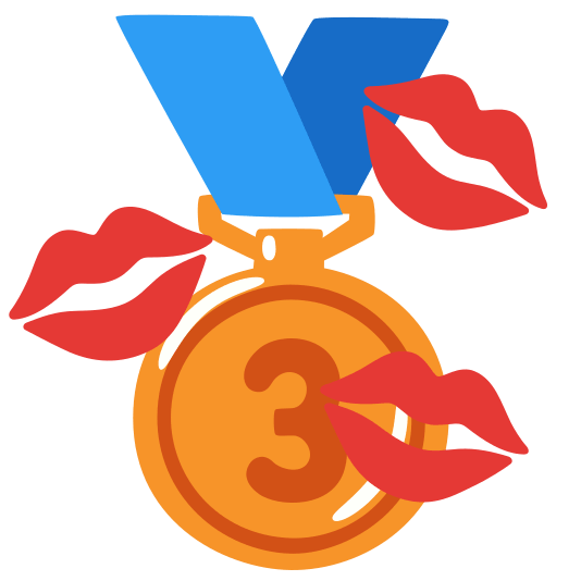 kiss third place medal