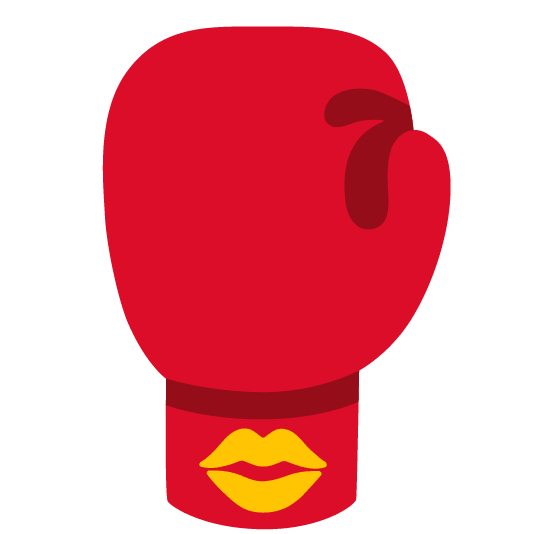 kiss boxing glove
