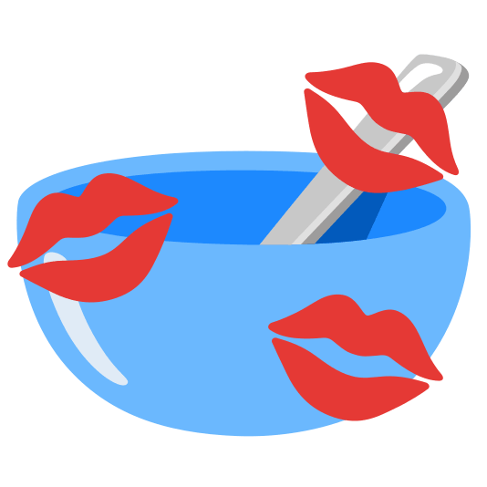 kiss bowl with spoon