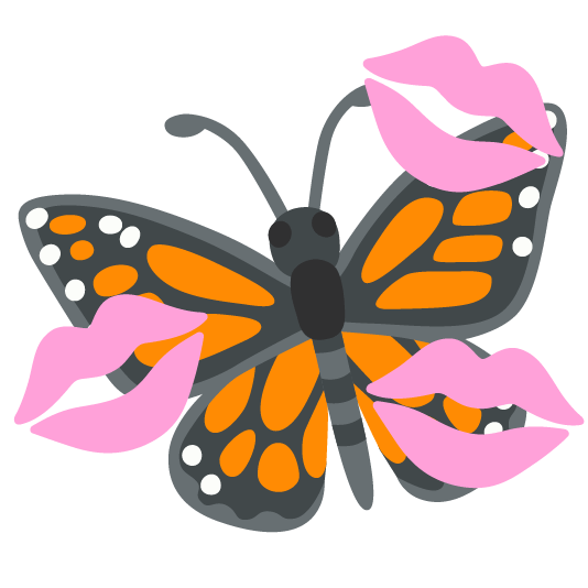 kiss butterfly