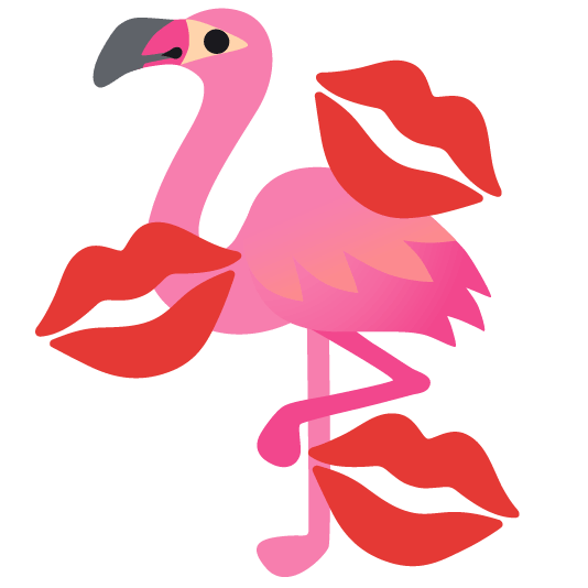 kiss flamingo