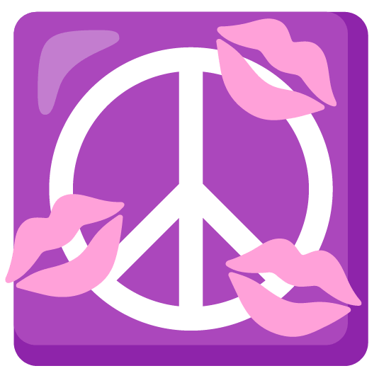 kiss peace symbol