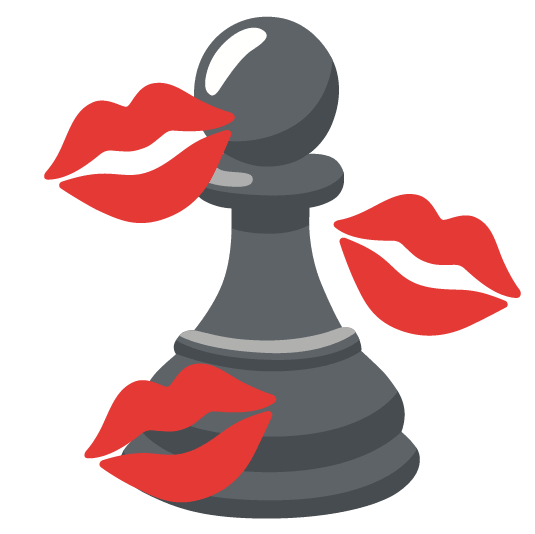 kiss chess pawn