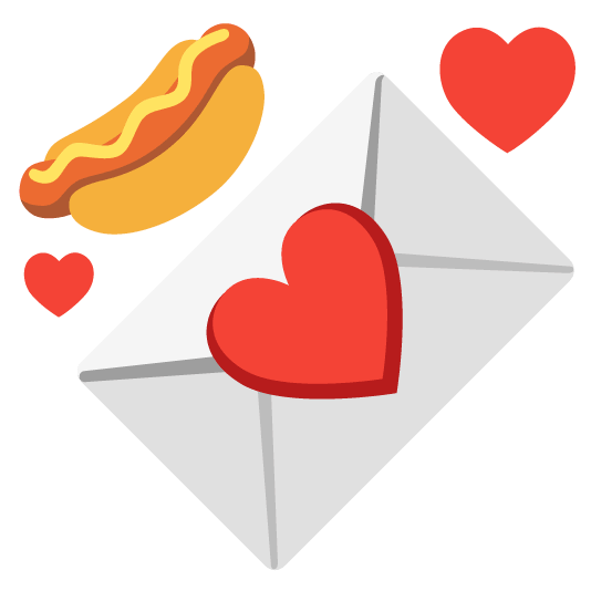 love letter hotdog