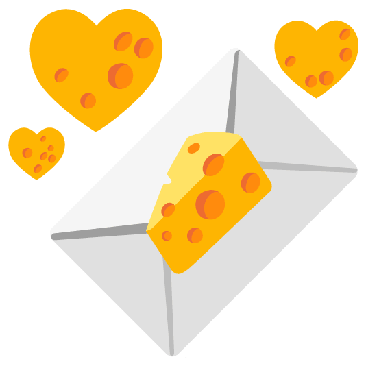 love letter cheese wedge