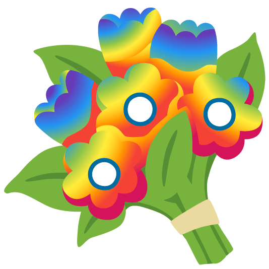 bouquet rainbow
