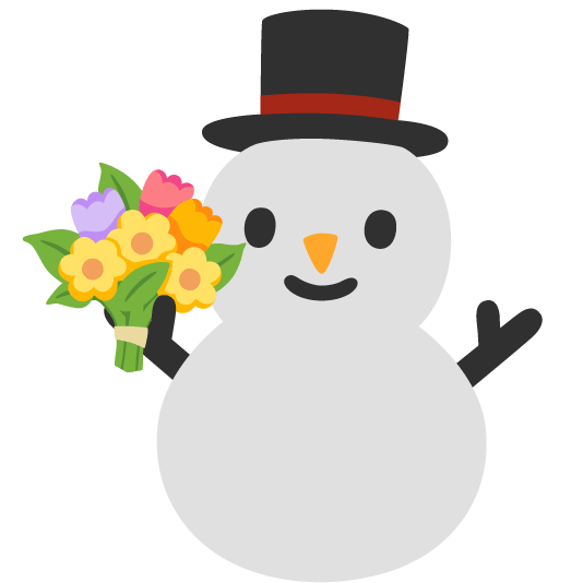 bouquet snowman without snow