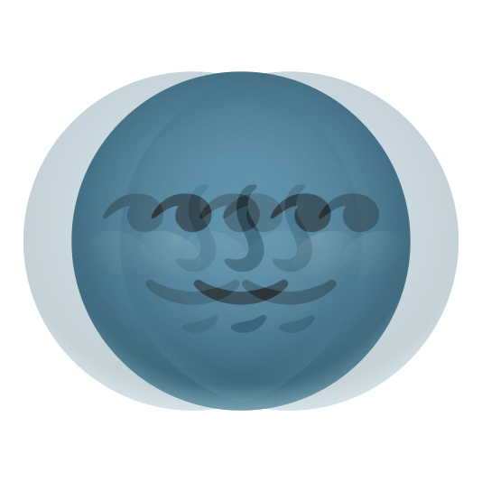 heartbeat new moon with face