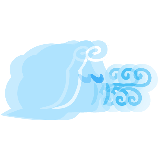 heartbeat wind blowing face