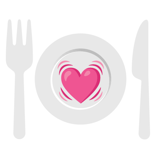 heartbeat knife fork plate