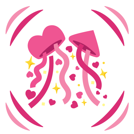 heartbeat confetti ball