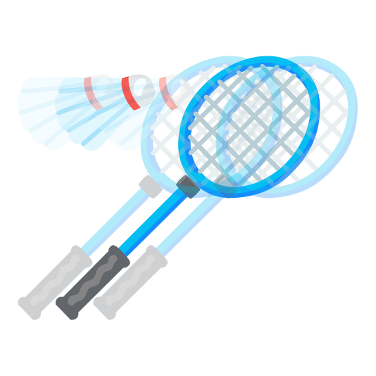 heartbeat badminton racquet and shuttlecock