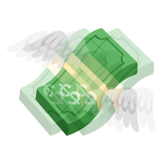 heartbeat money with wings